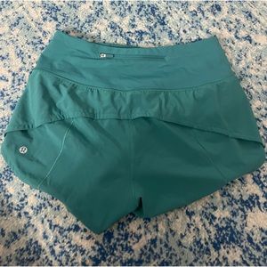 blue green lululemon speed ups high rise
